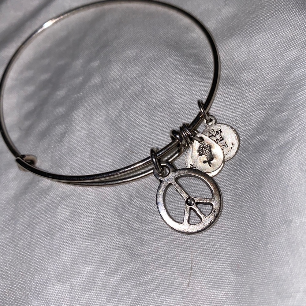 Alex and Ani Bracelet - Peace Sign with Gem